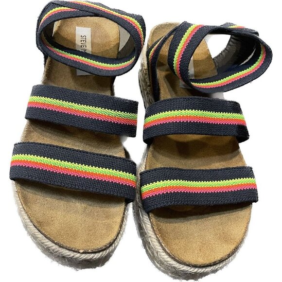 Steve‎ Madden Kimmie Platform Espadrille Sandals Bright Multi Size 9 - Picture 2 of 6
